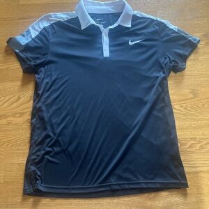 Nike Black and White drifit Polo Shirt